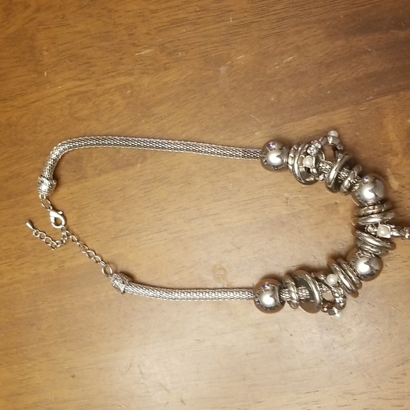 Big chunky silver statement necklace - Picture 3 of 7